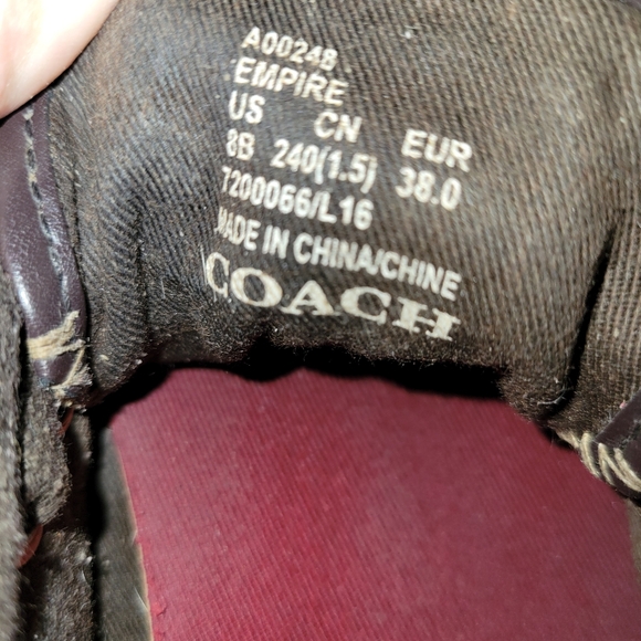 Coach Empire Lace-Up Sneakers Shoes Womens Size 8 - Picture 4 of 9